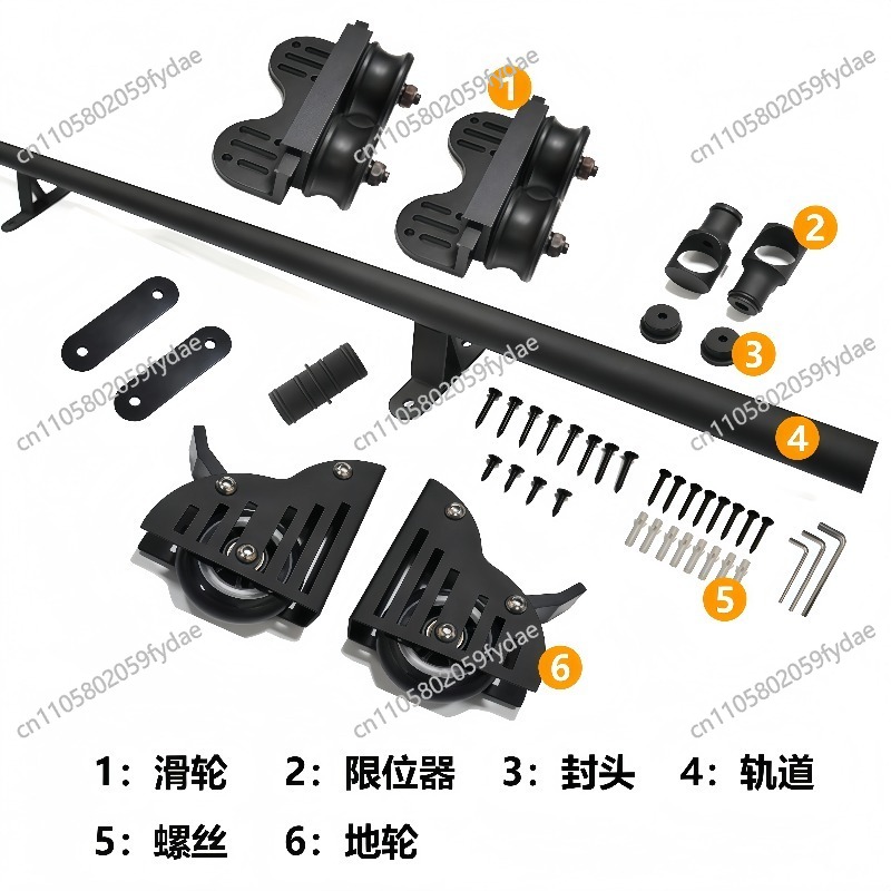 Barn Door Retractable Wooden L - Furniture Rails Hardware review and price