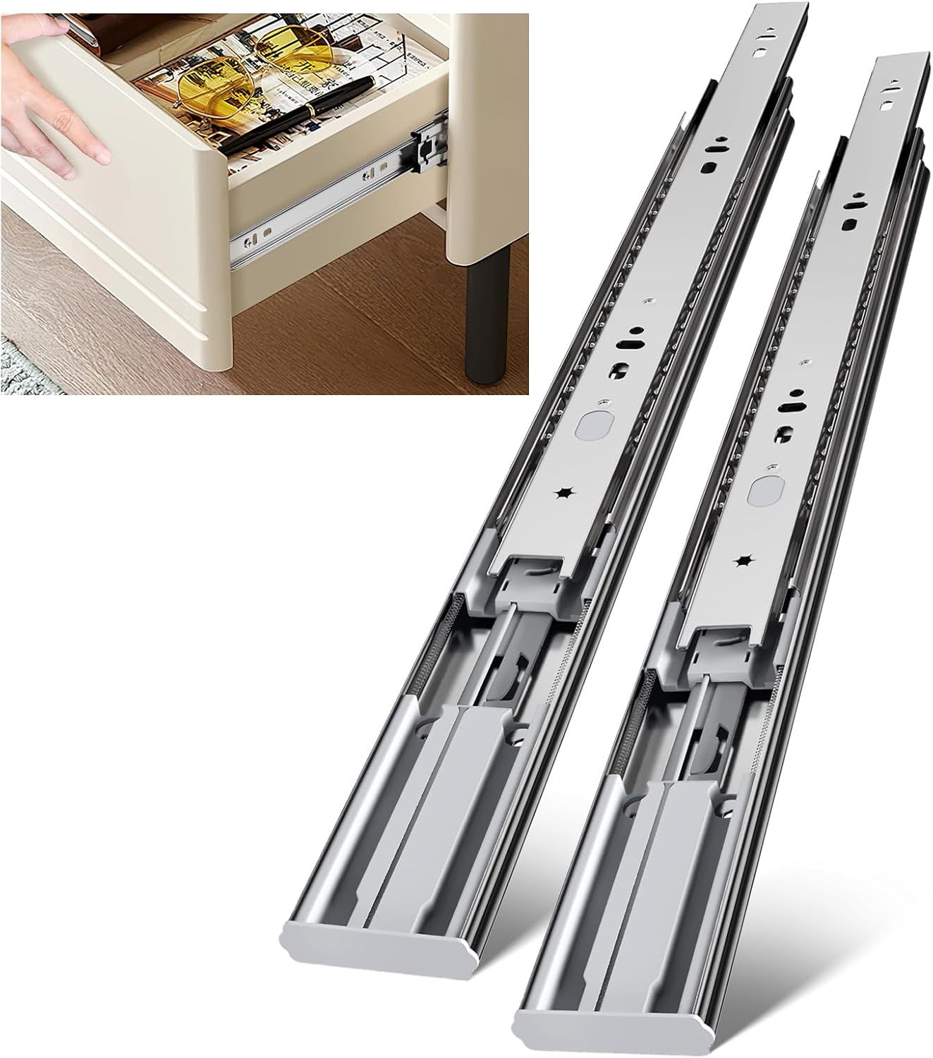 22 Inch Side Mount Soft Close  - Drawer Slide Pair review and price