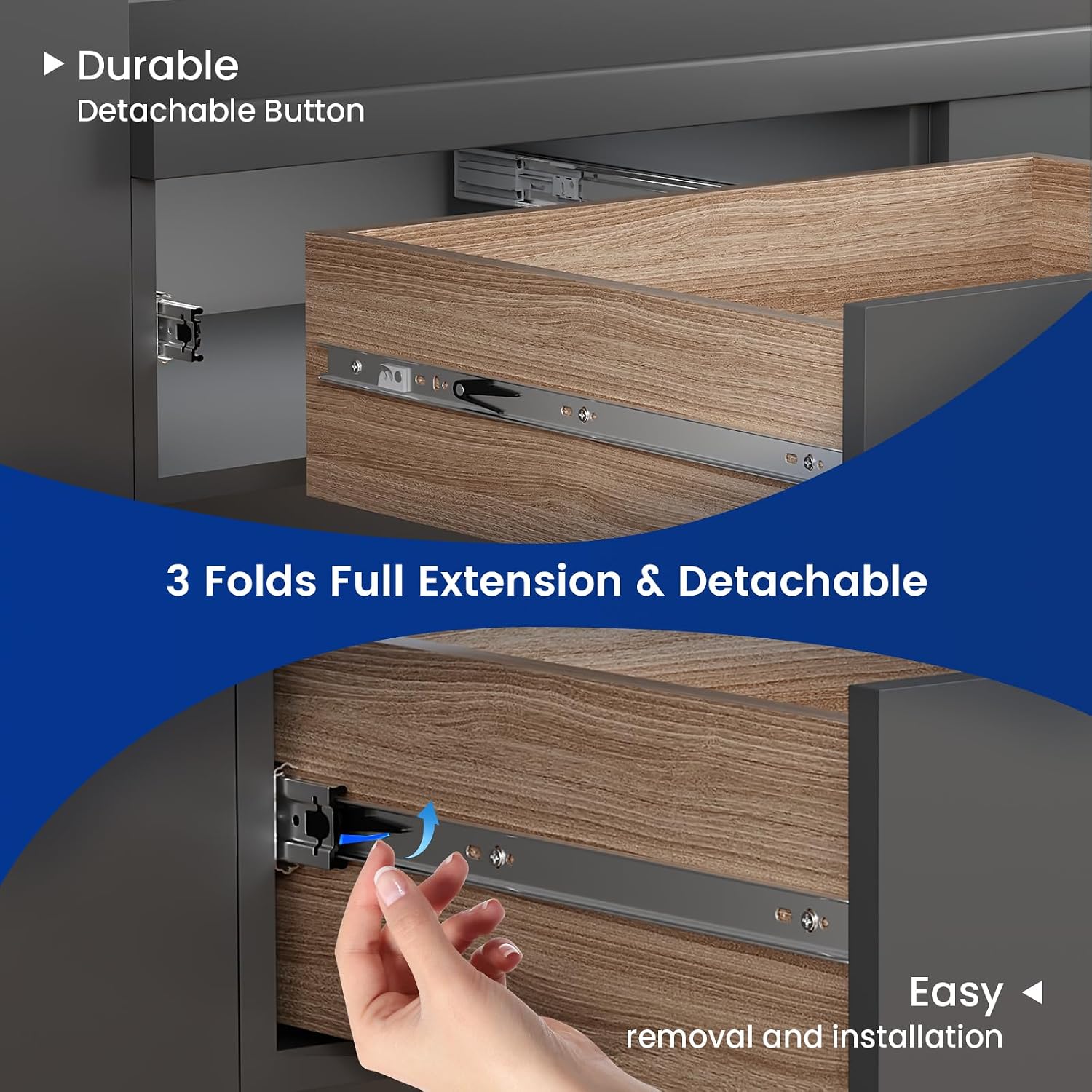 22 Inch Side Mount Soft Close  - Drawer Slide Pair review and price