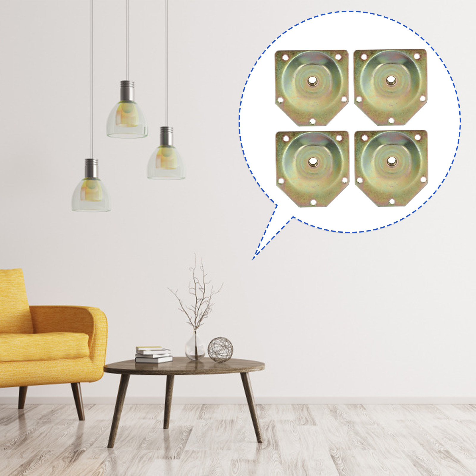 4Pcs Nut Set 12 Degree Slanted - Furniture Leg Set review and price